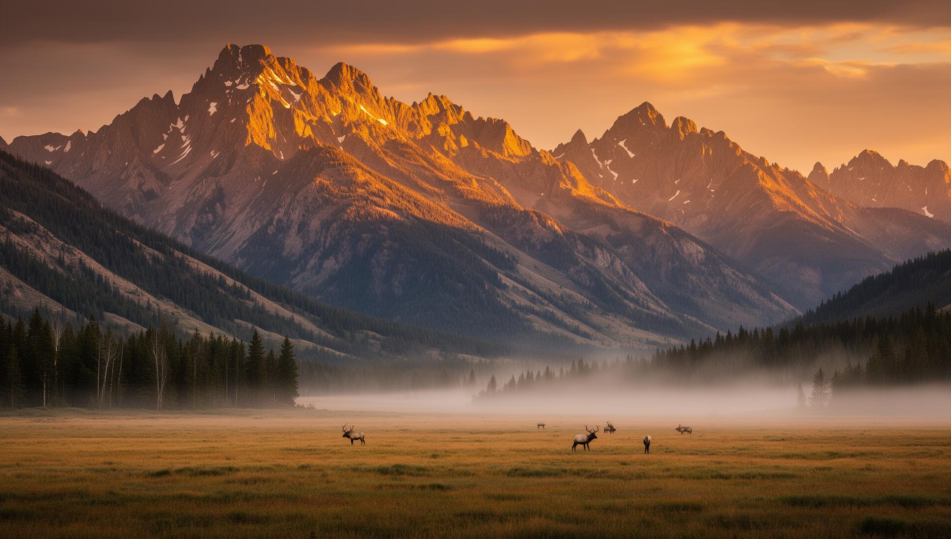 Wyoming hunting country, sage flats with mountain backdrop